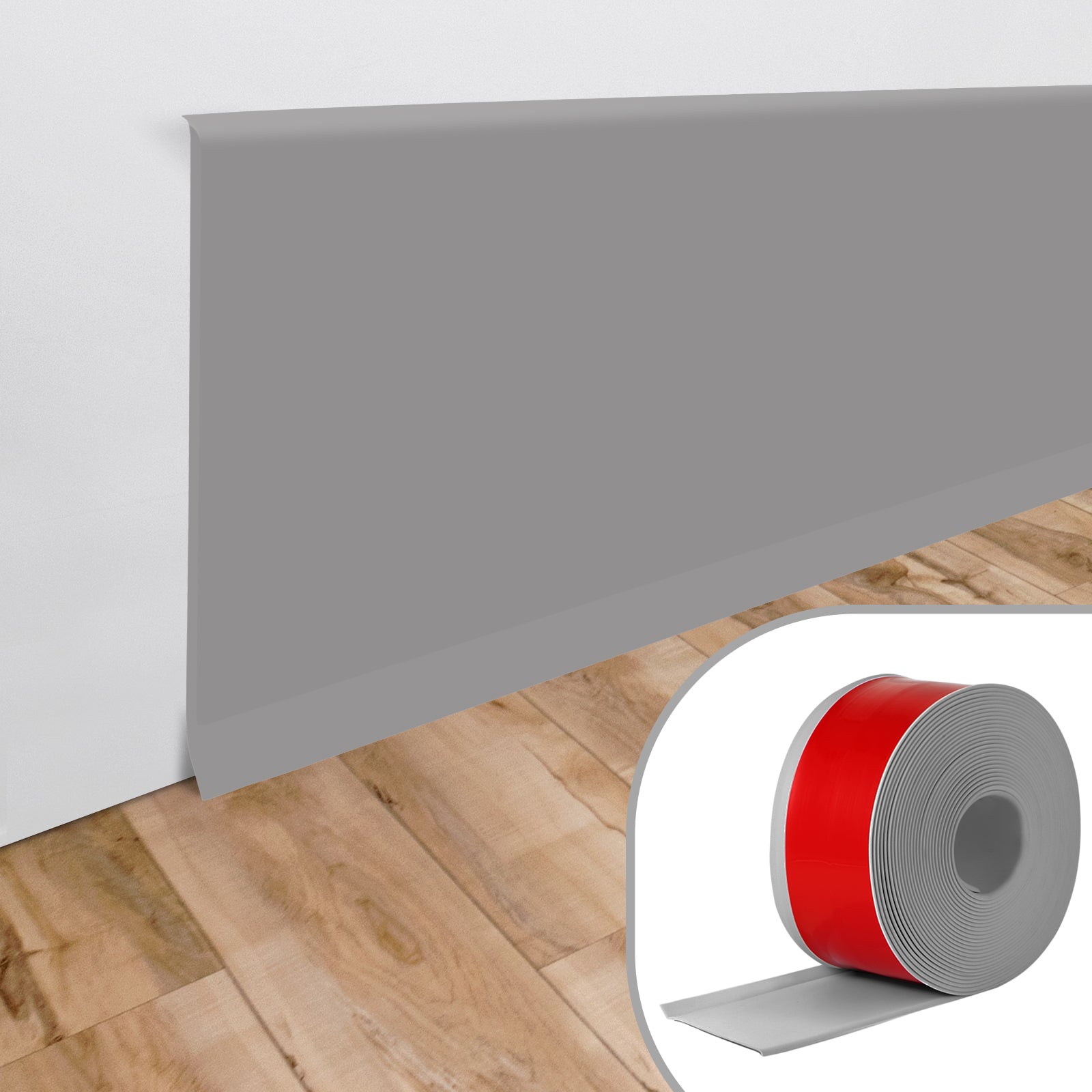 Gray Flexible Peel and Stick Wall Base