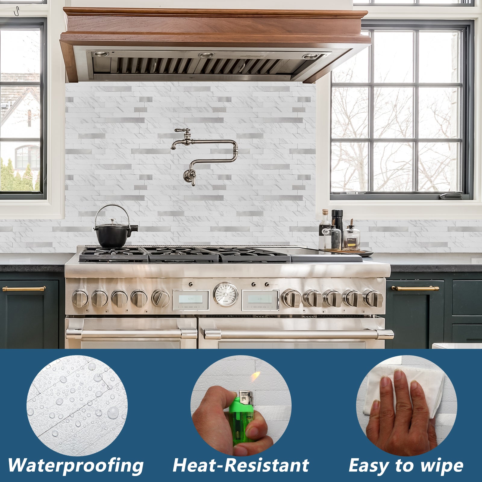 Luxurious finish for kitchen applications