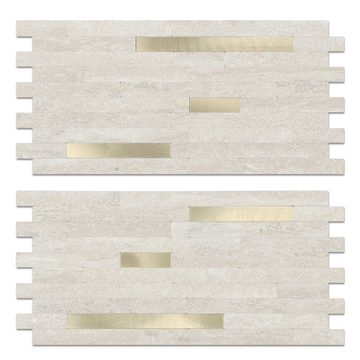 Beige Cave Stone Peel and Stick Tile