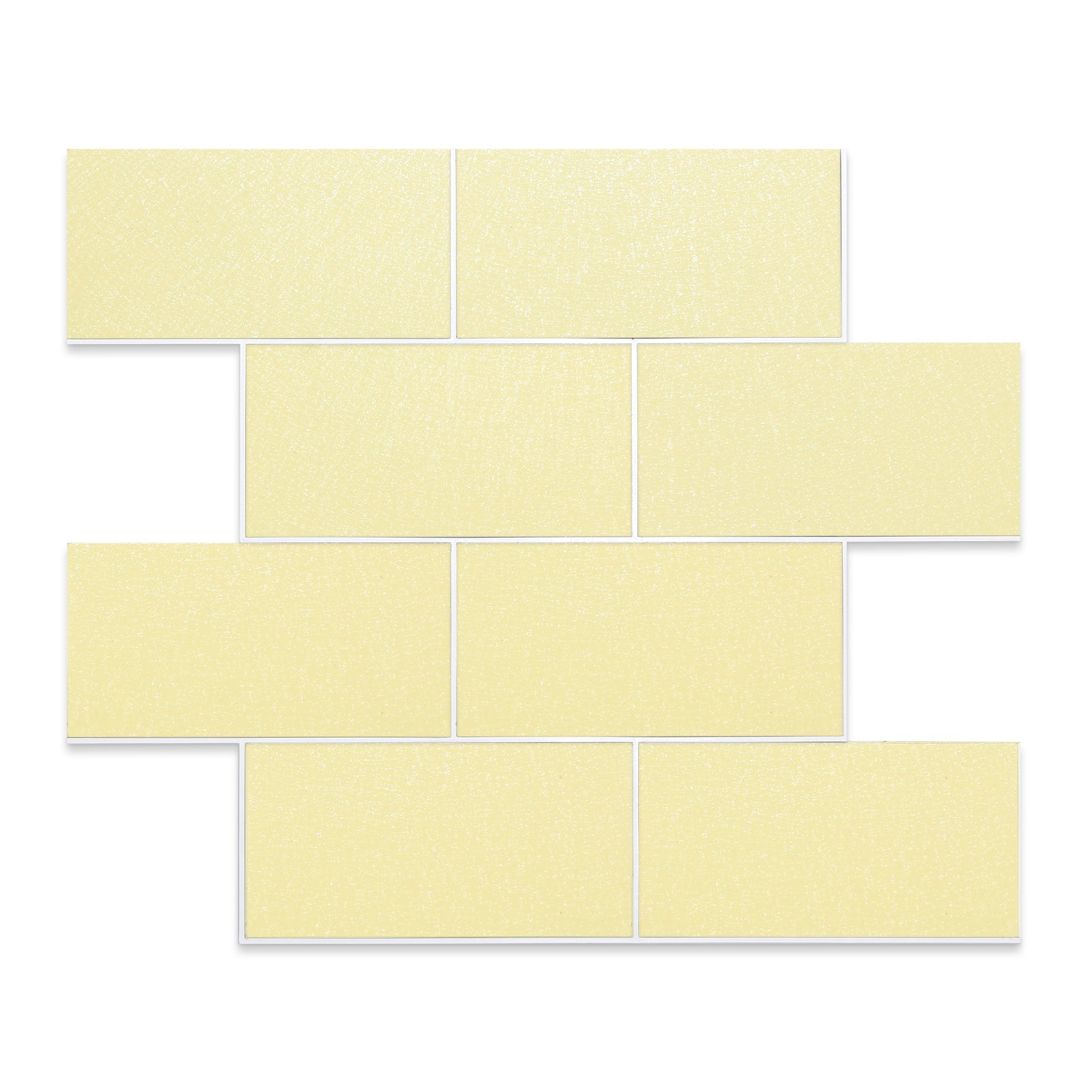 Shiny Yellow Peel and Stick Backsplash Tile
