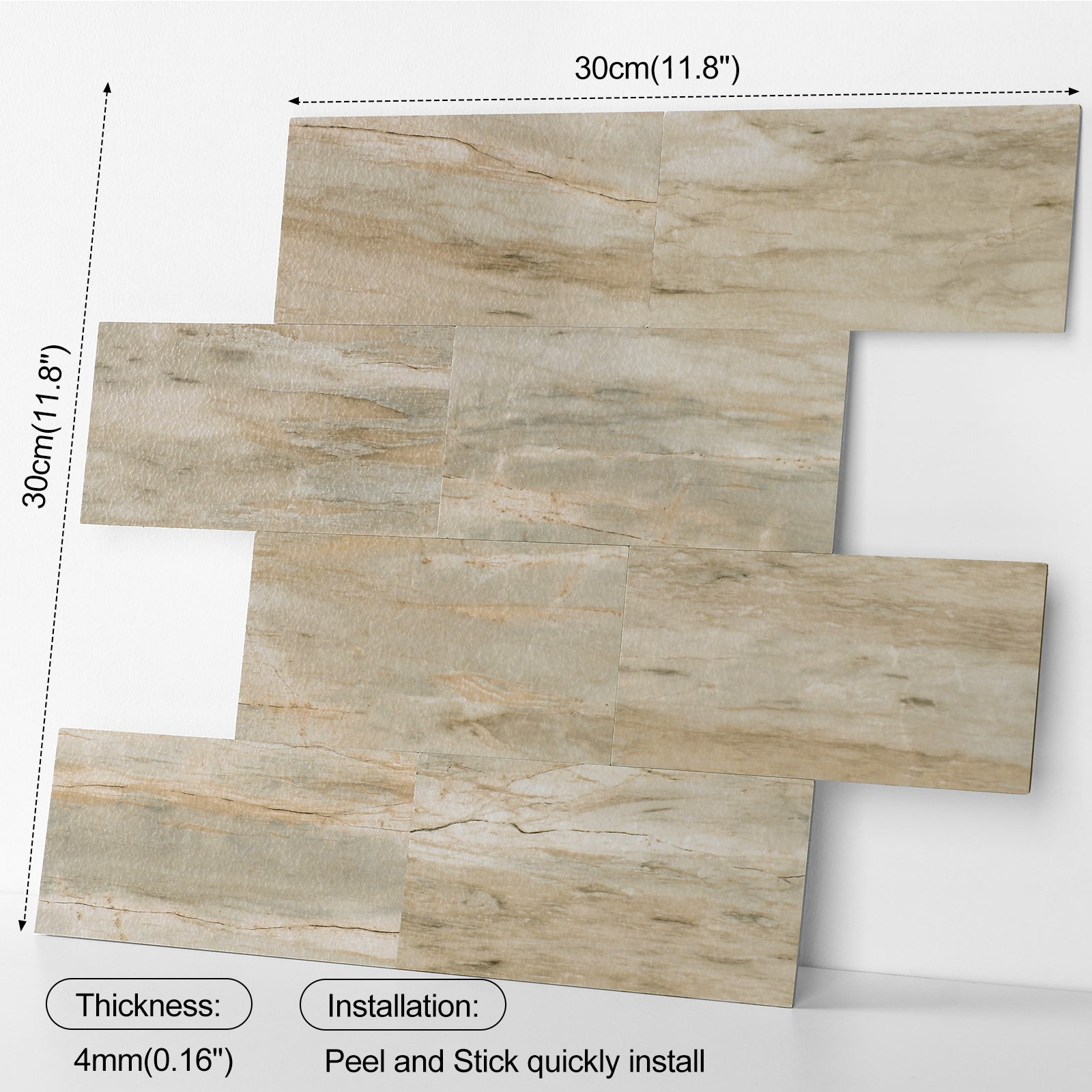 subway tile size