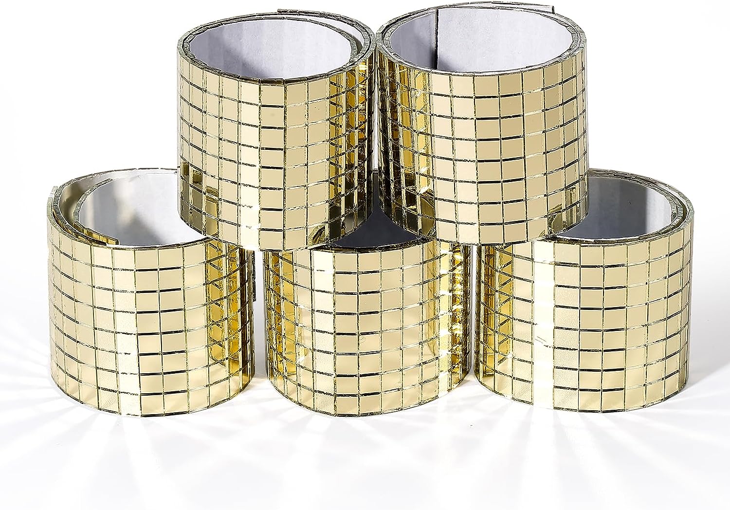 Gold Self Adhesive Disco Tiles