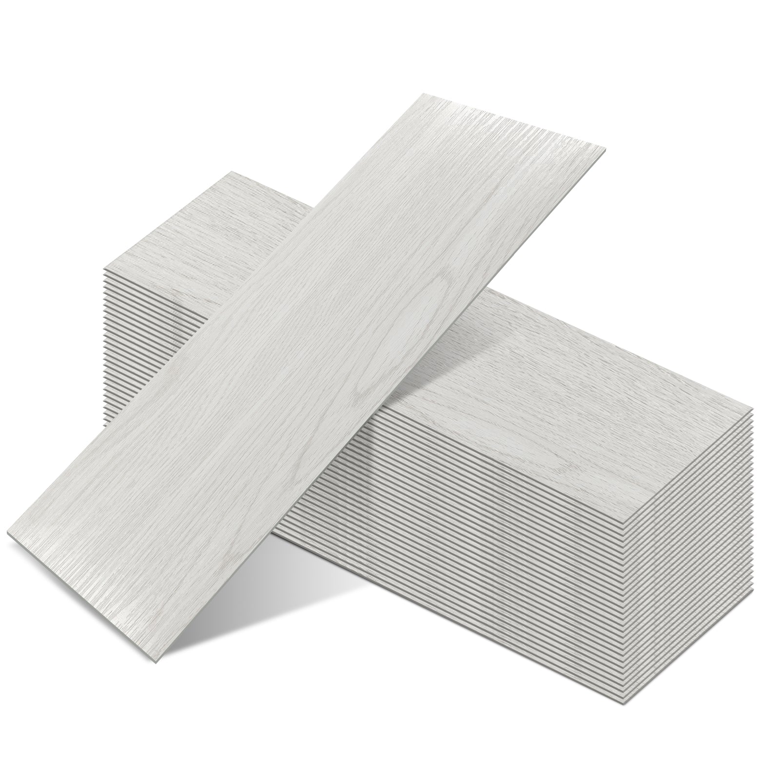 Peel-and-Stick Vinyl Wood Flooring in Whitewashed Pine