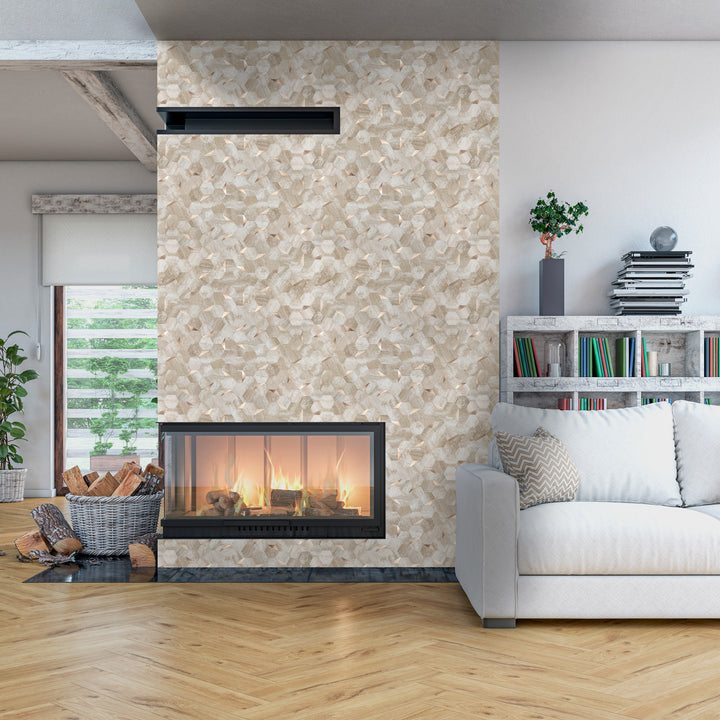 hexagon peel and stick tile for living room