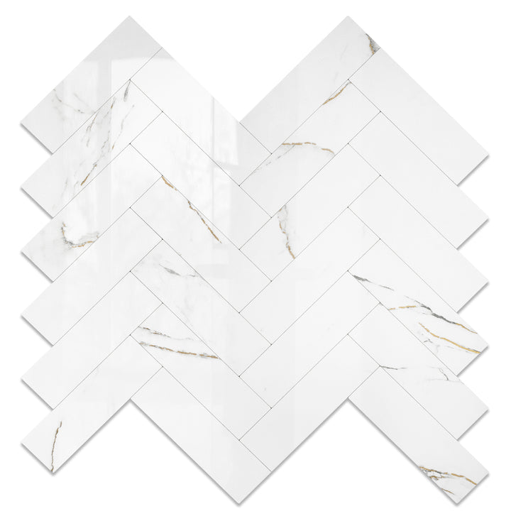 11,18" X 10" Reines Schwarz Fischgrätfliesen-Spritzschutz zum Abziehen und Aufkleben