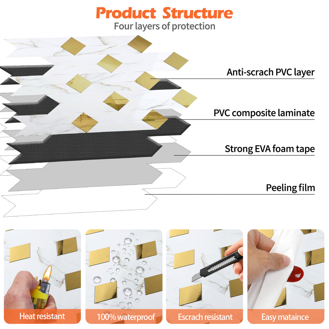 peel and stick tile structure