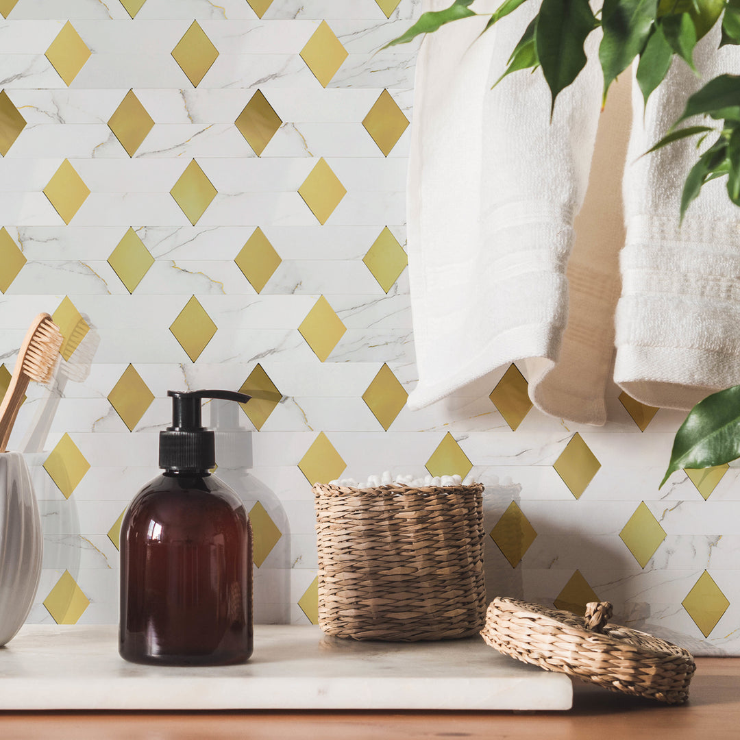 peel and stick bathroom tiels