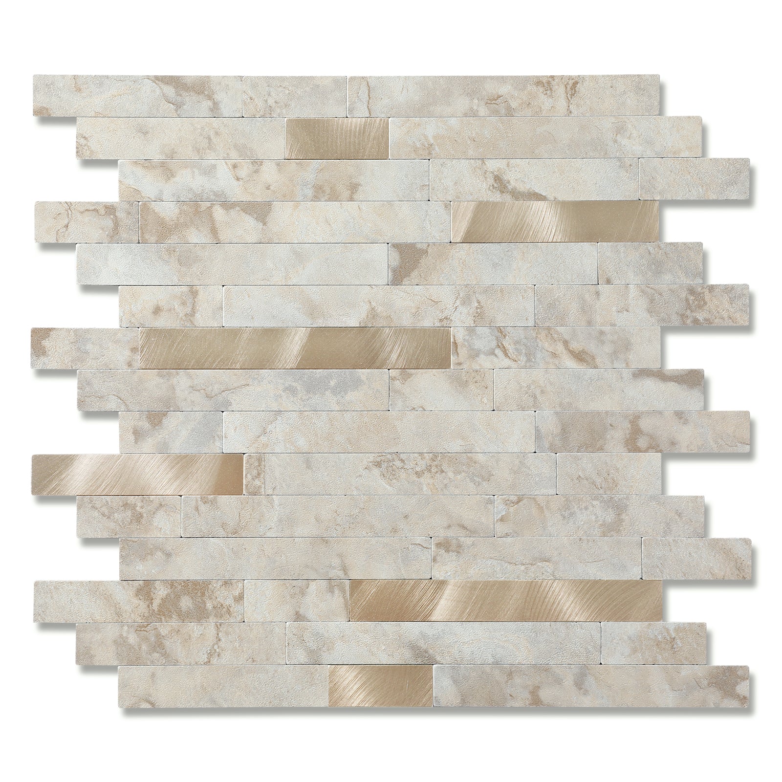 Ecru Peel and Stick Stone Backsplash