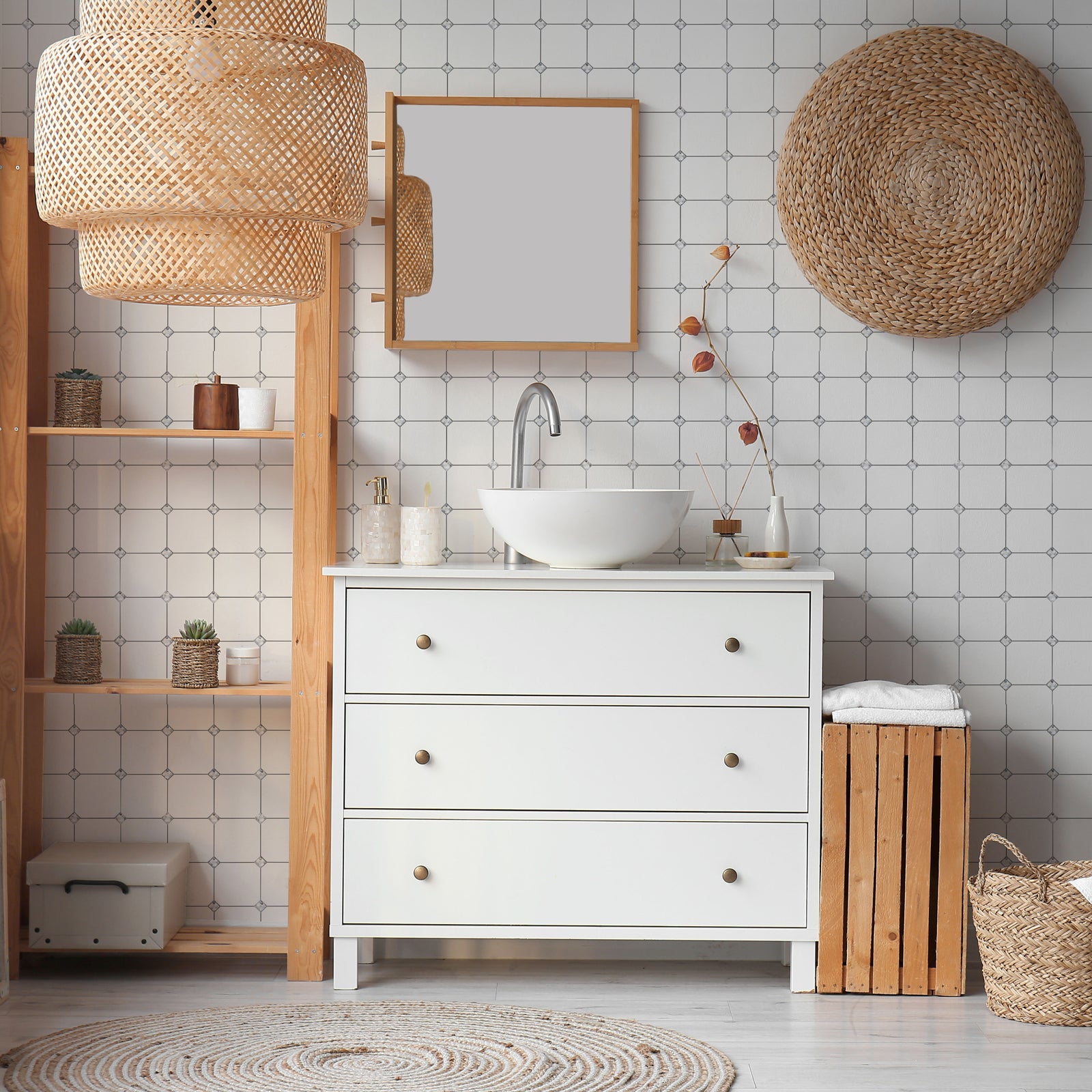 bathroom peel and stick tiles