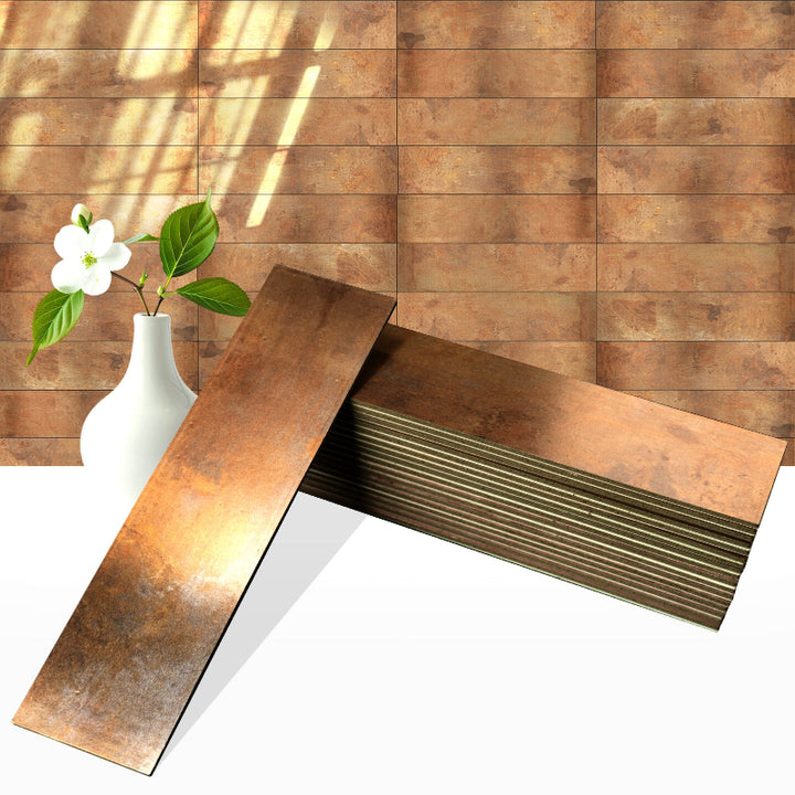 copper brick subway tile