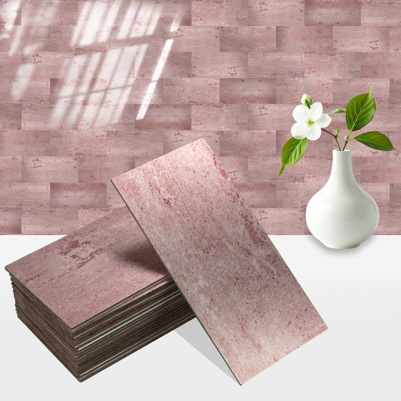 Smoky Rose Peel and Stick Backsplash Brick Subway Tile