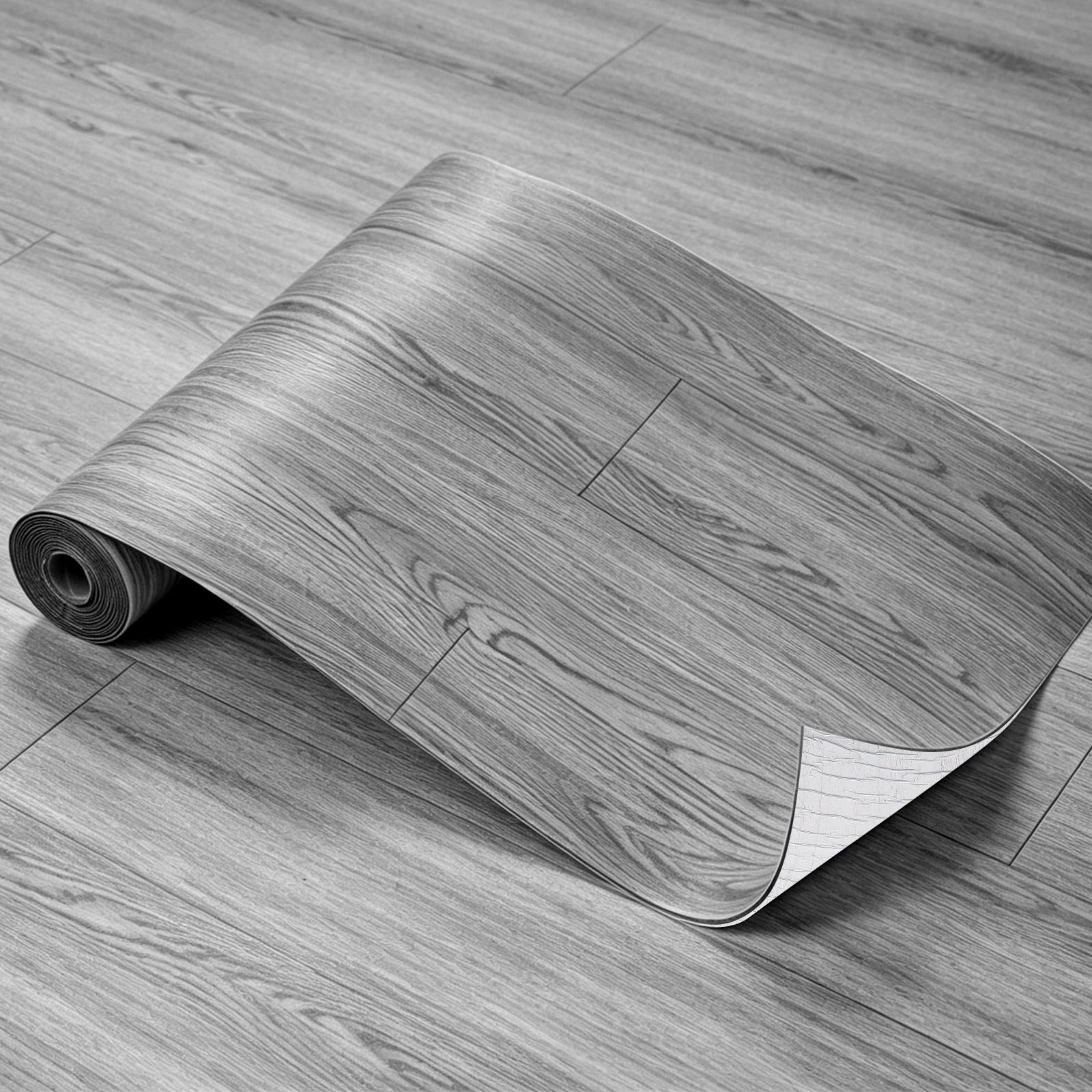 Gray Rolls Wood Grain Floor Tiles