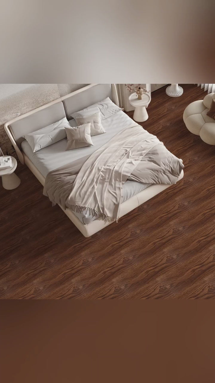 6" X 18" Peel and Stick Vinyl Wood Flooring in Rustic Walnut