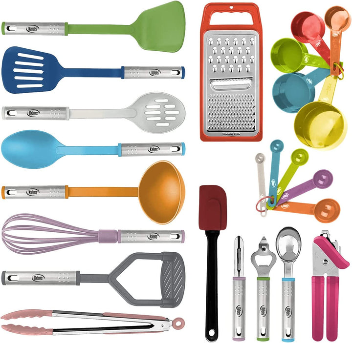 Nylon and Stainless Steel Kitchen Utensil Set 24 Pcs